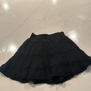 Katie j large black gauze skirt